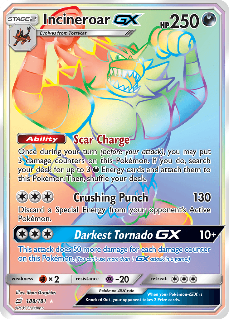 Incineroar-GX Pokémon card