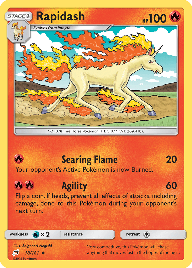 Rapidash Pokémon card
