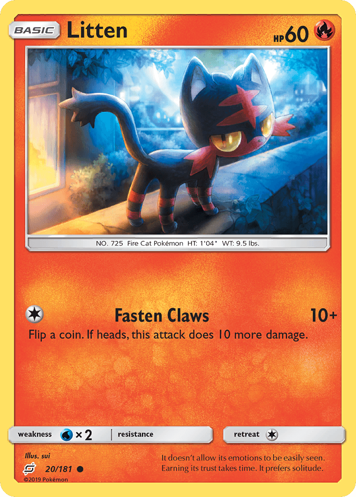 Litten Pokémon card