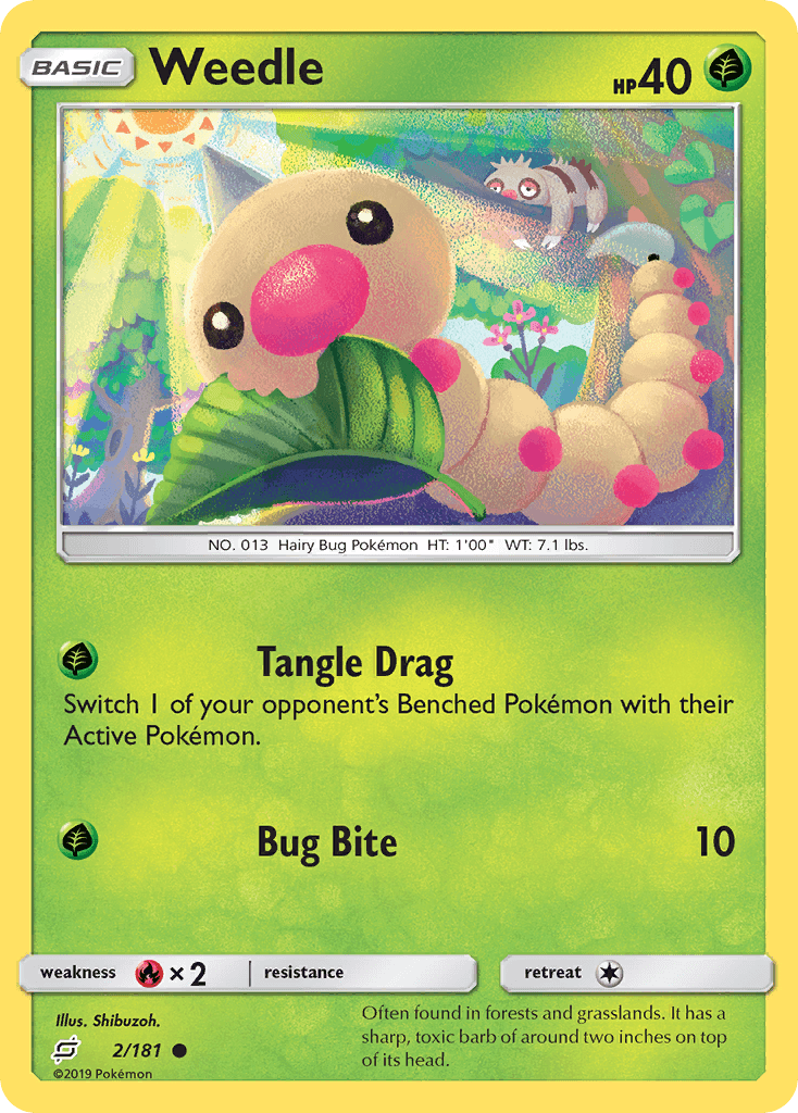 Weedle Pokémon card