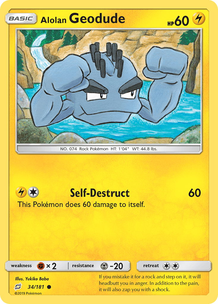 Alolan Geodude Pokémon card