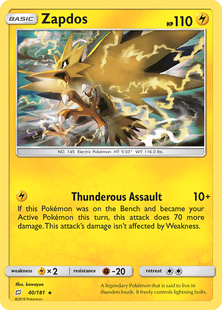 Zapdos Pokémon card