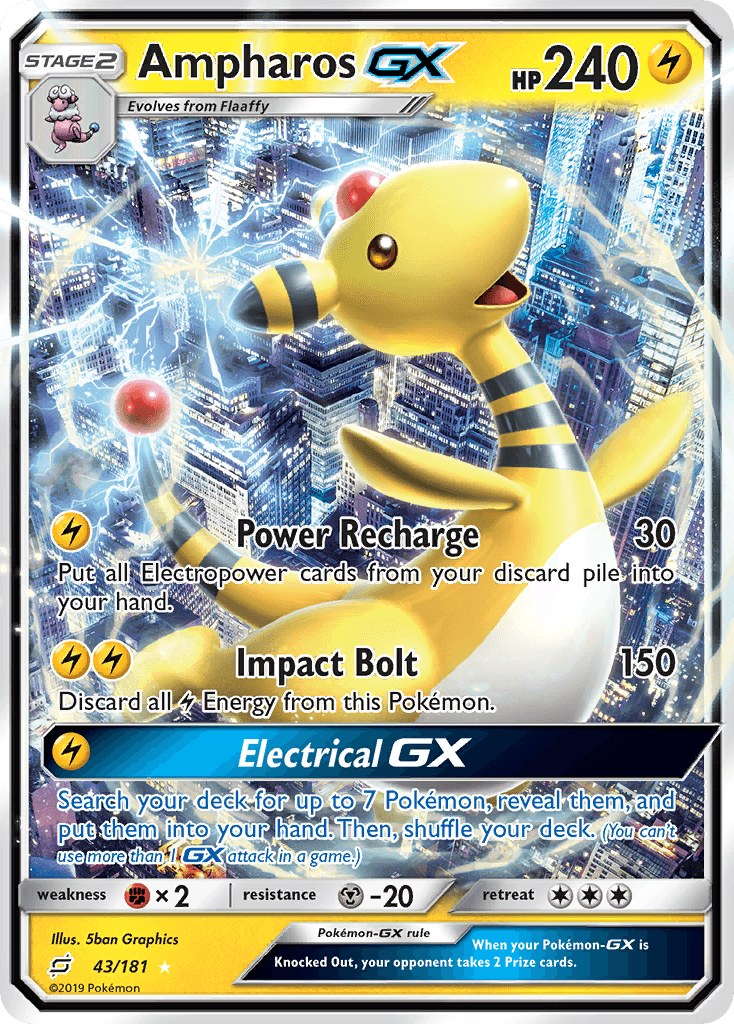 Ampharos-GX Pokémon card