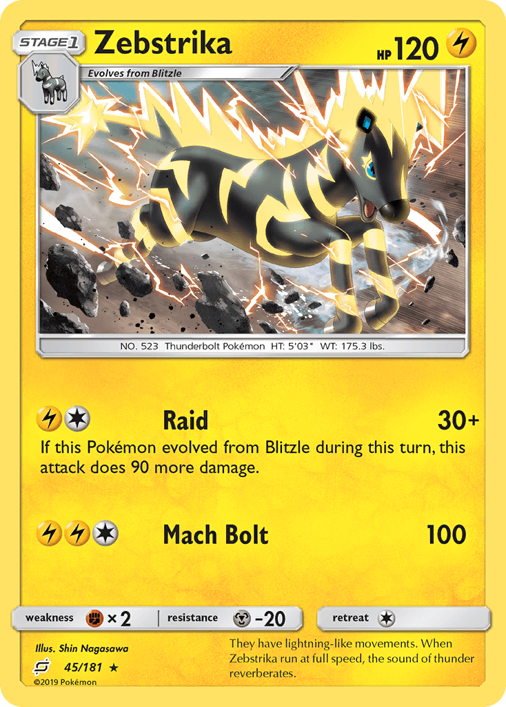 Zebstrika Pokémon card