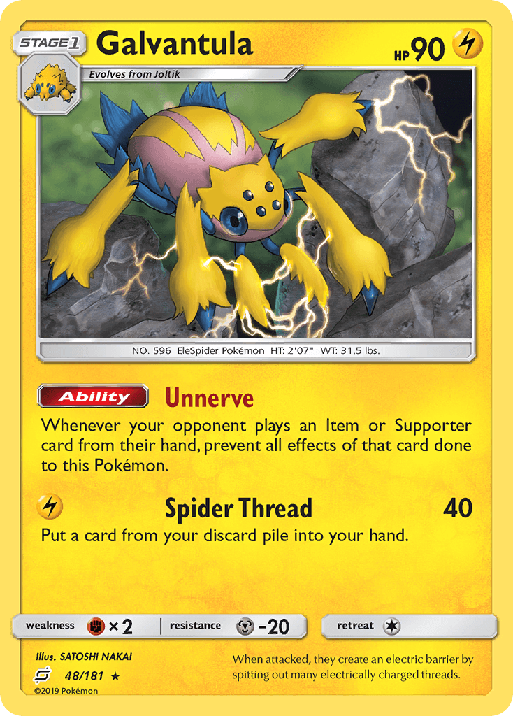 Galvantula Pokémon card
