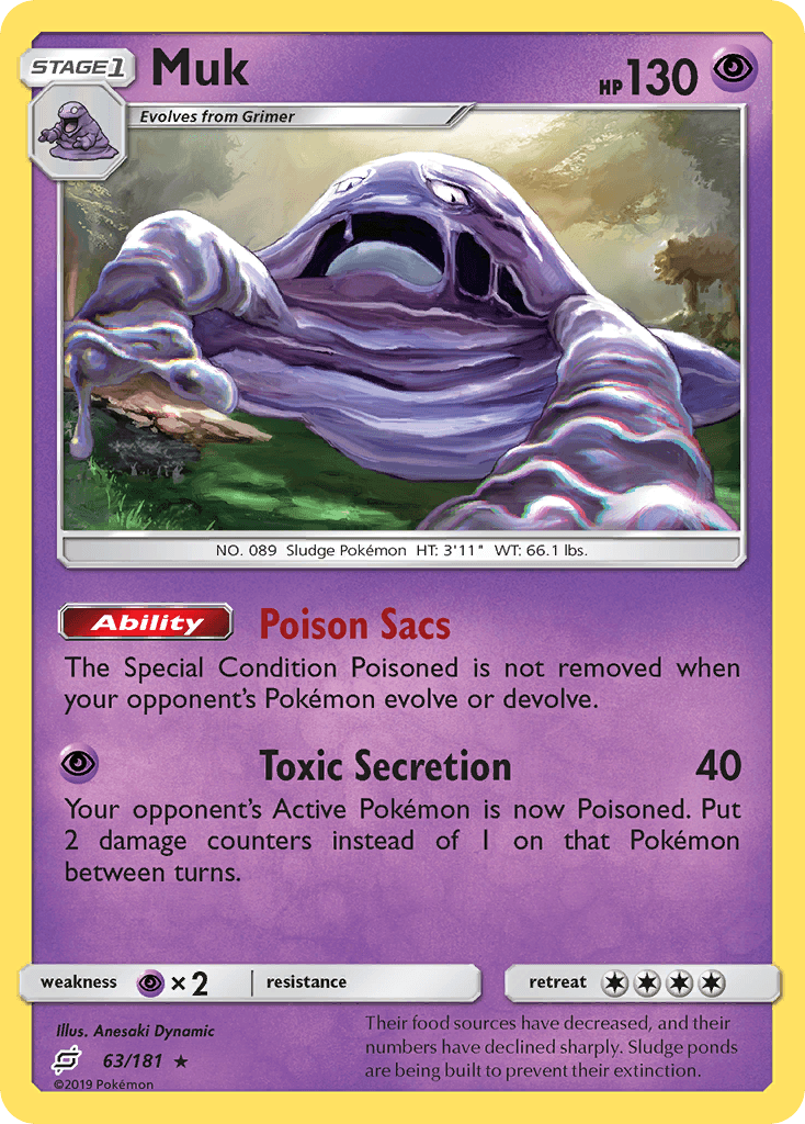 Muk Pokémon card