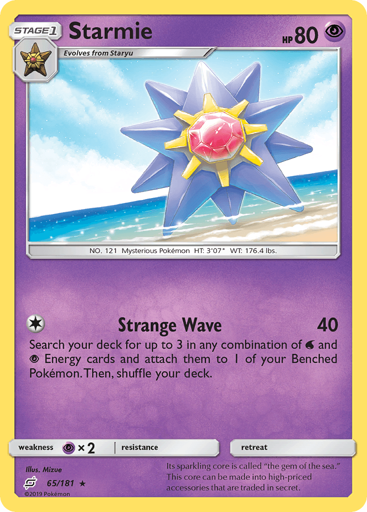 Starmie Pokémon card