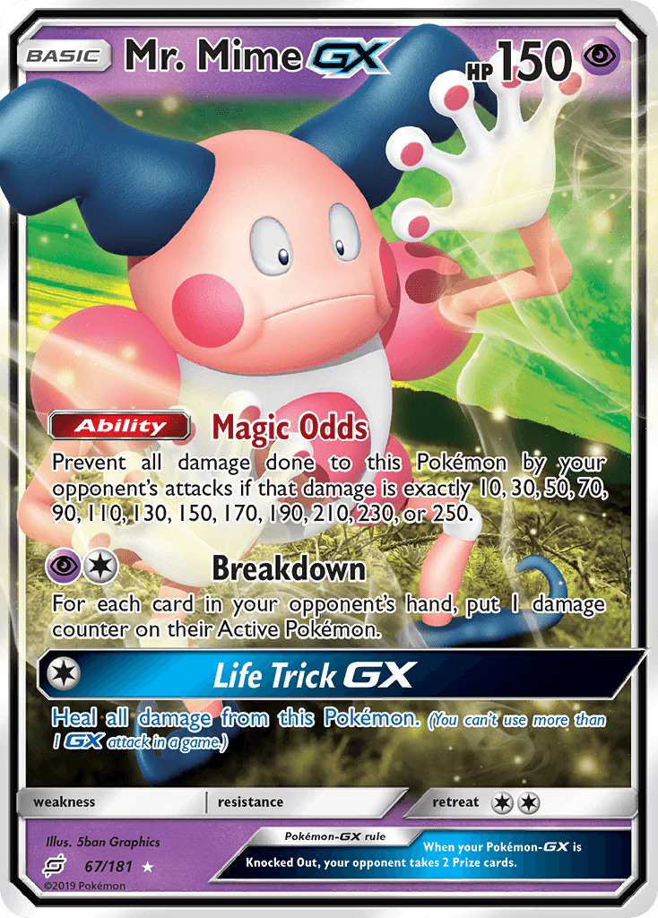 Mr. Mime-GX Pokémon card