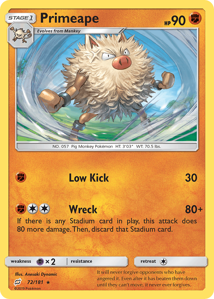 Primeape Pokémon card