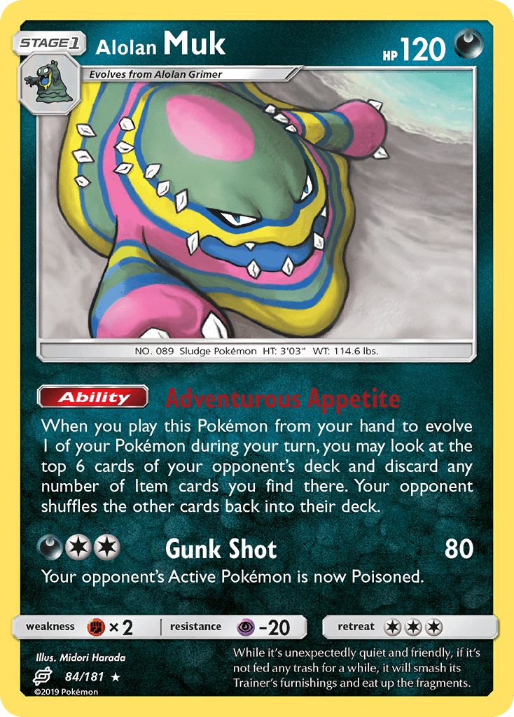 Alolan Muk Pokémon card