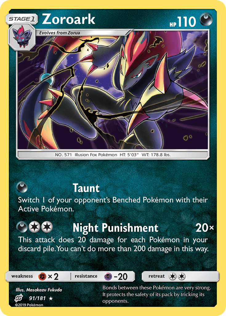 Zoroark Pokémon card
