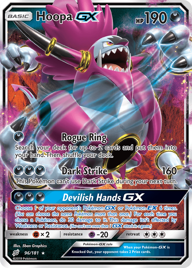 Hoopa-GX Pokémon card