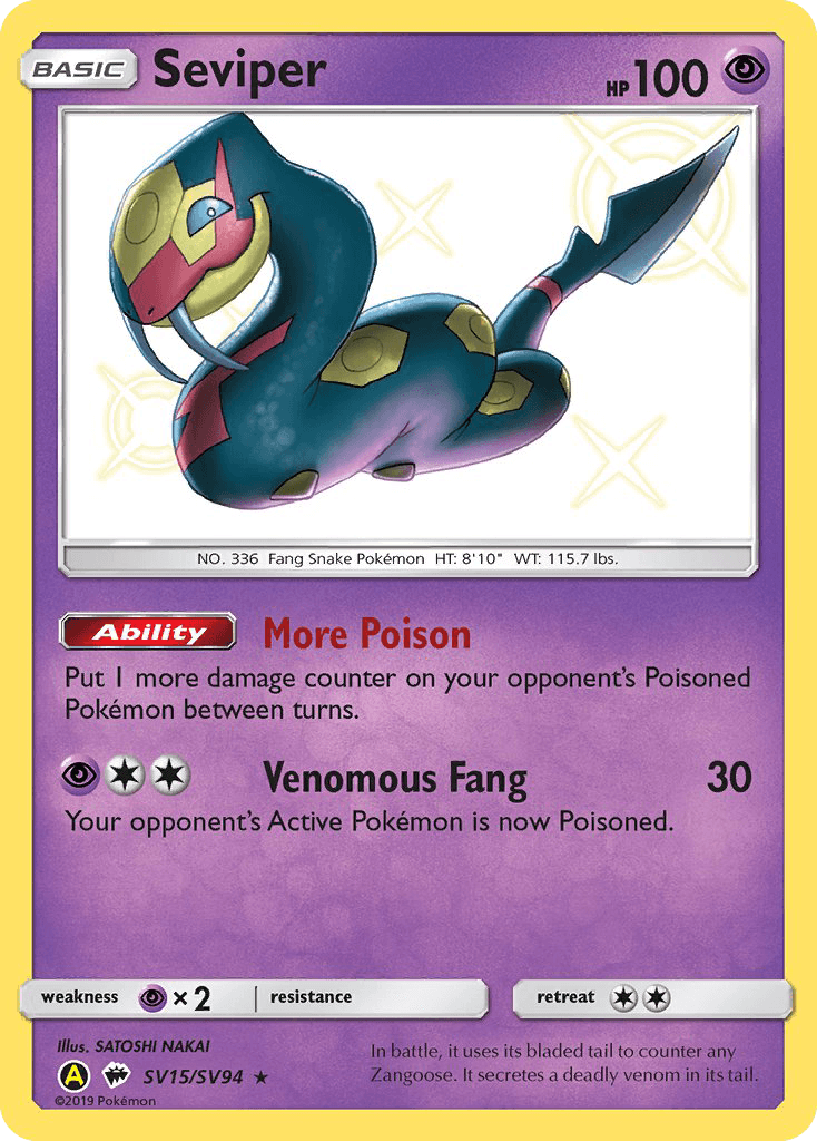 Seviper Pokémon card
