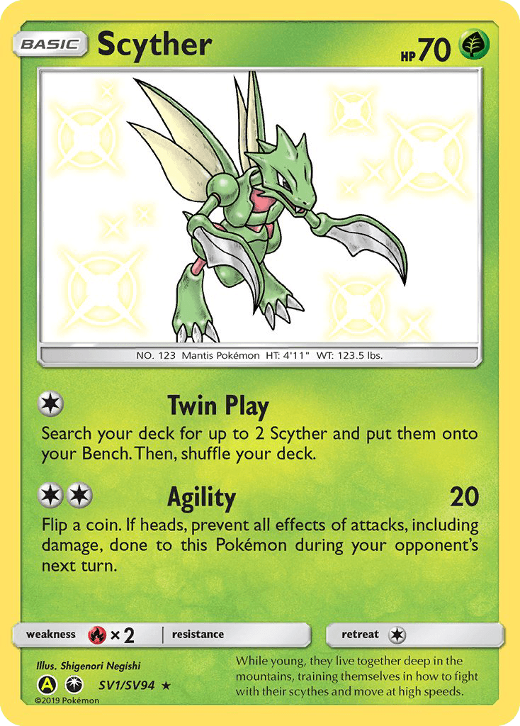 Scyther Pokémon card