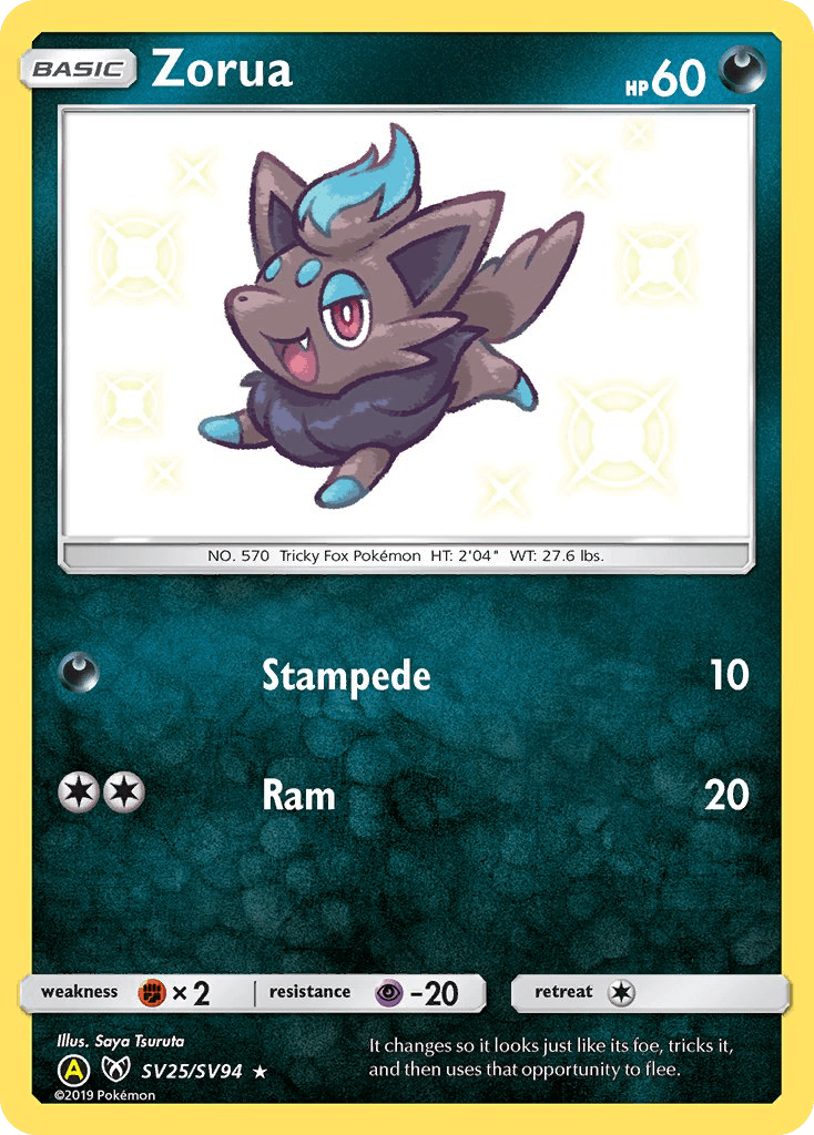 Zorua Pokémon card