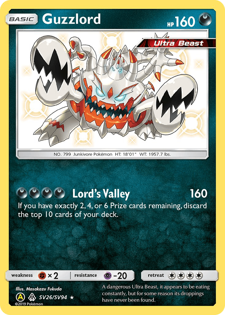 Guzzlord Pokémon card
