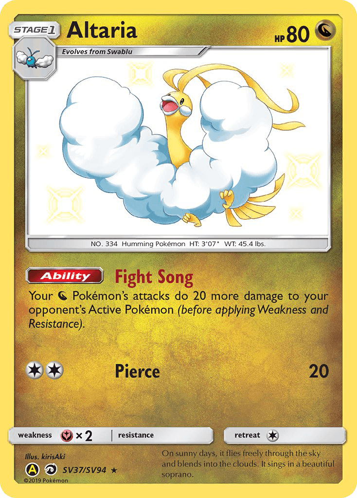 Altaria Pokémon card
