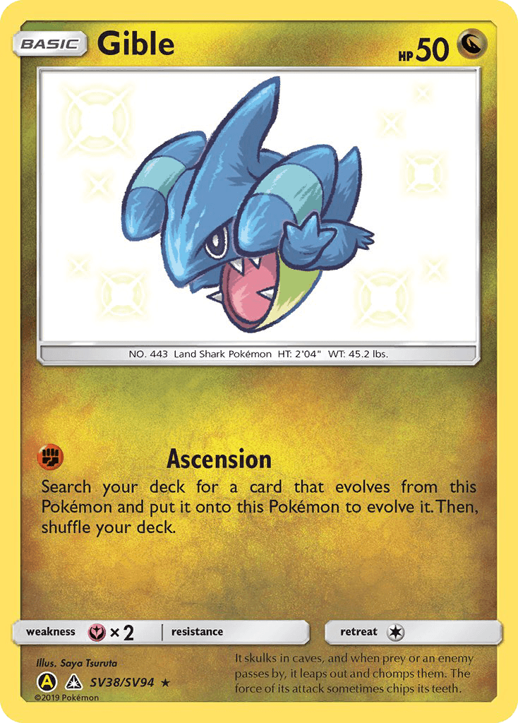Gible Pokémon card