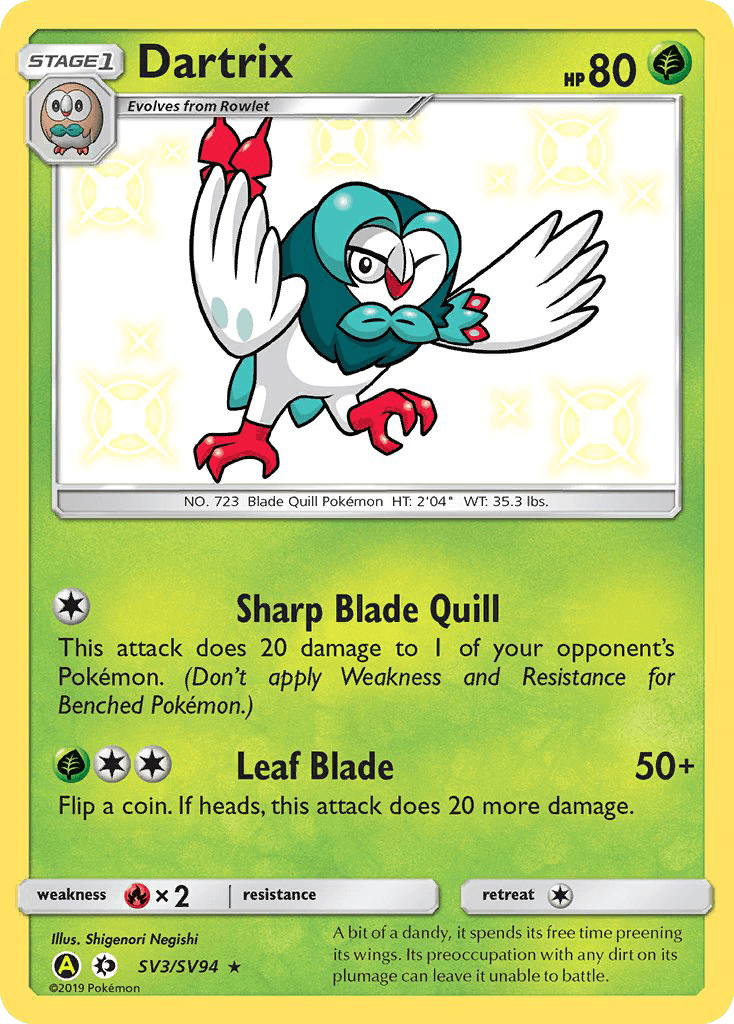 Dartrix Pokémon card
