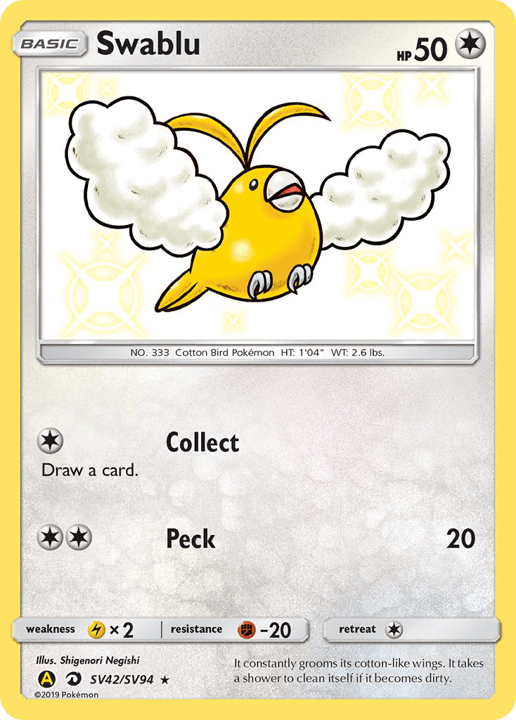 Swablu Pokémon card