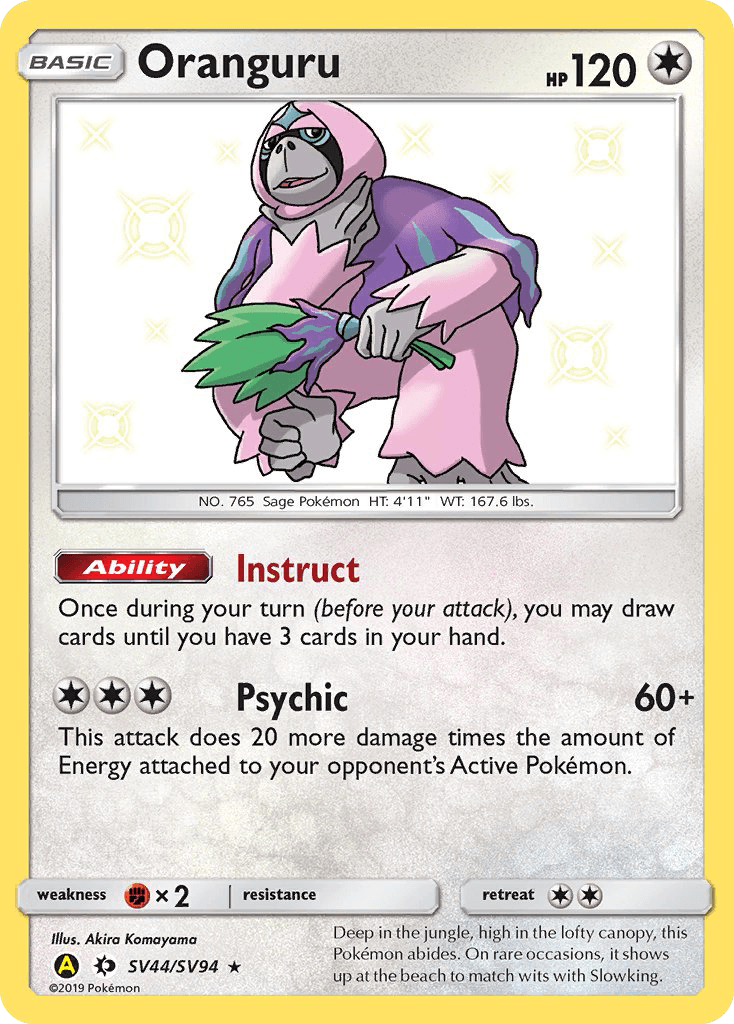 Oranguru Pokémon card