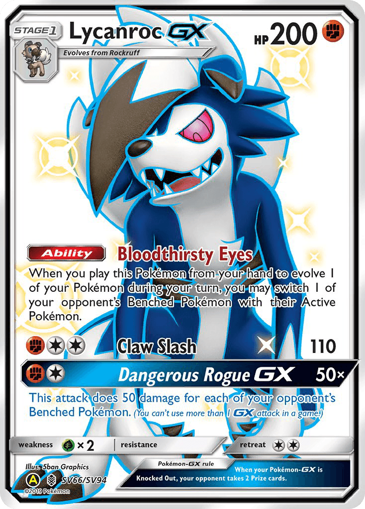 Lycanroc-GX Pokémon card