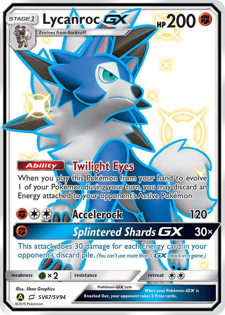 Lycanroc-GX Pokémon card
