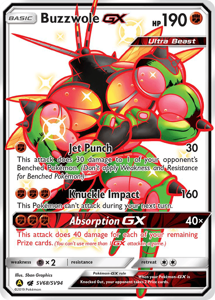 Buzzwole-GX Pokémon card