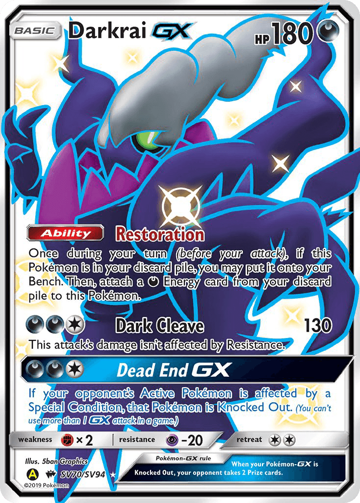 Darkrai-GX from Hidden Fates Shiny Vault