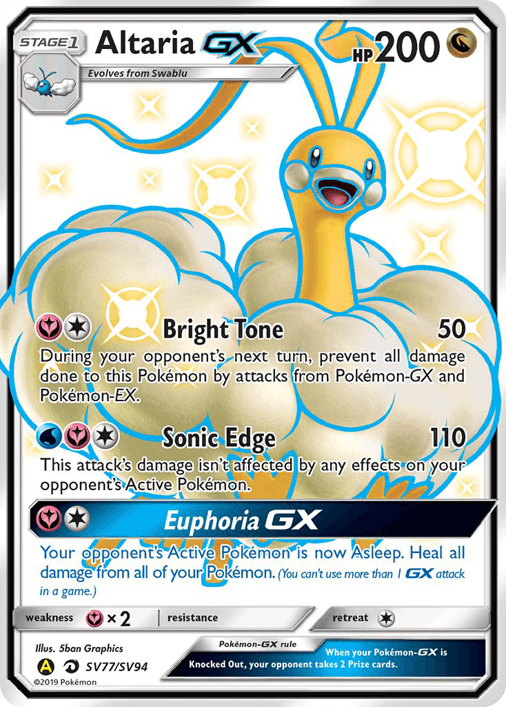 Altaria-GX Pokémon card