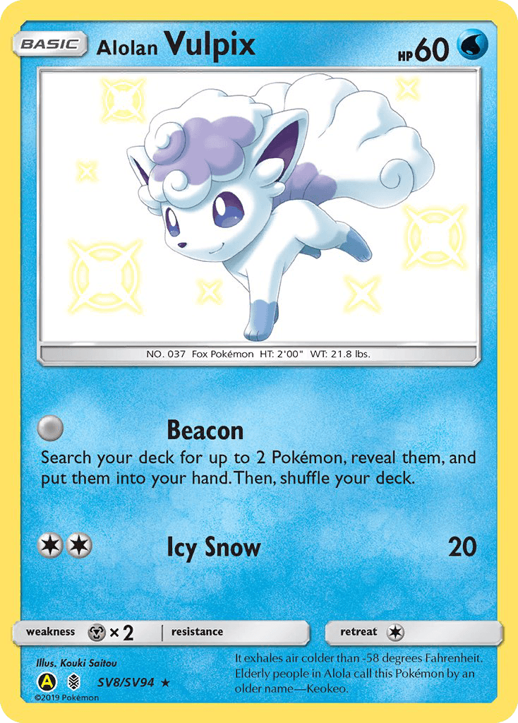 Alolan Vulpix Pokémon card