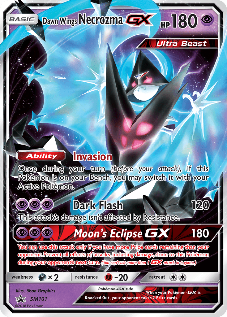 Dawn Wings Necrozma-GX Pokémon card