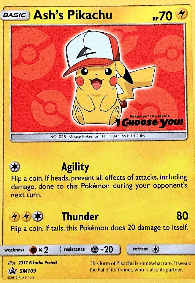 Ash's Pikachu from SM Black Star Promos