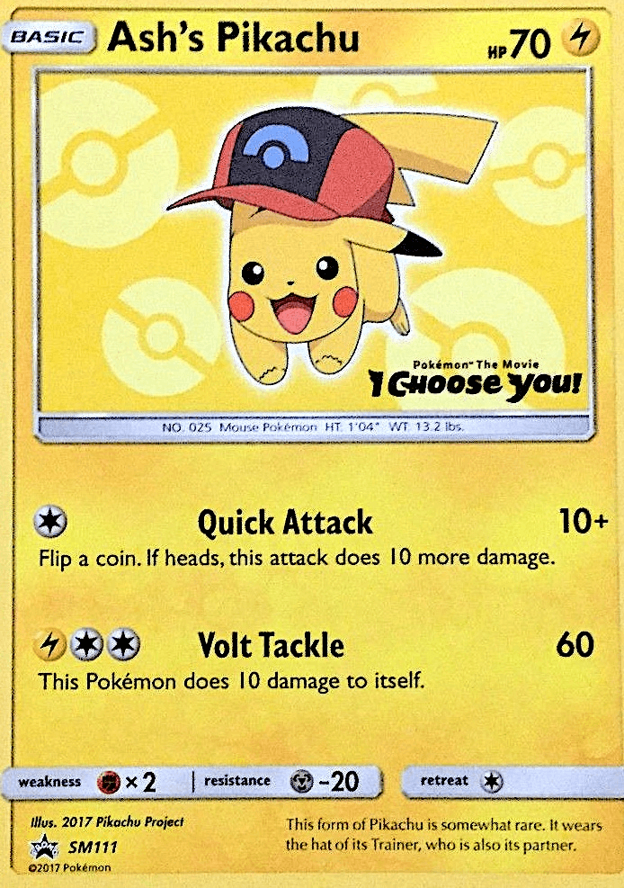 Ash's Pikachu from SM Black Star Promos