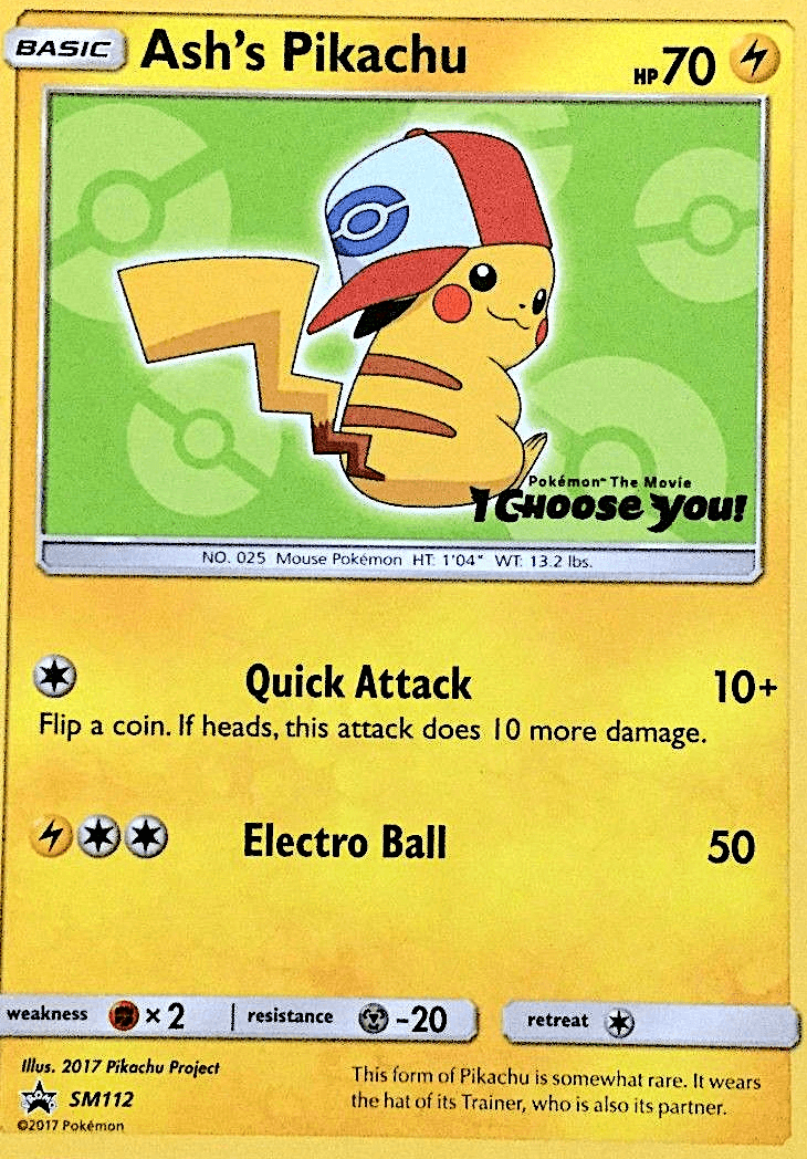Ash's Pikachu from SM Black Star Promos