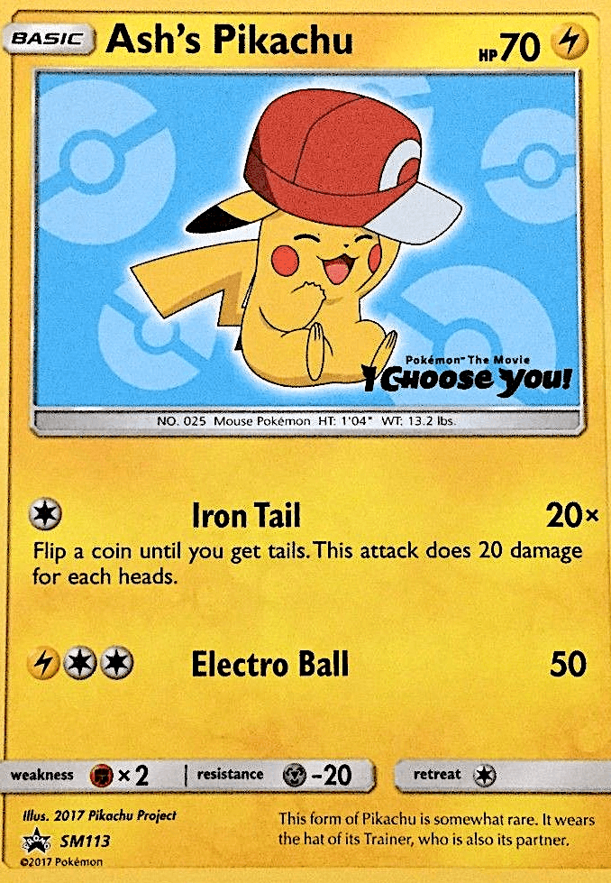 Ash's Pikachu from SM Black Star Promos