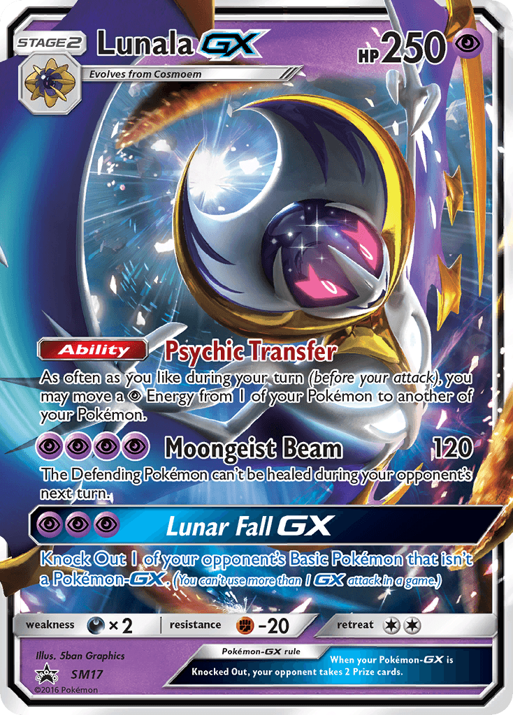 Lunala-GX Pokémon card