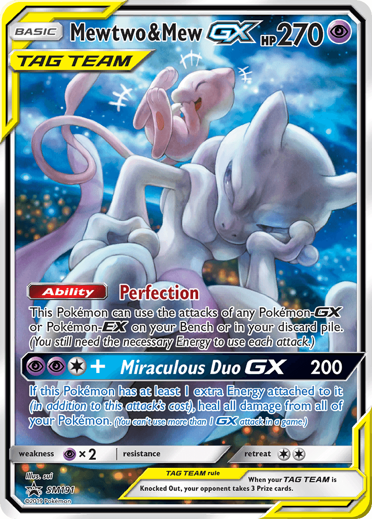 Mewtwo & Mew-GX from SM Black Star Promos