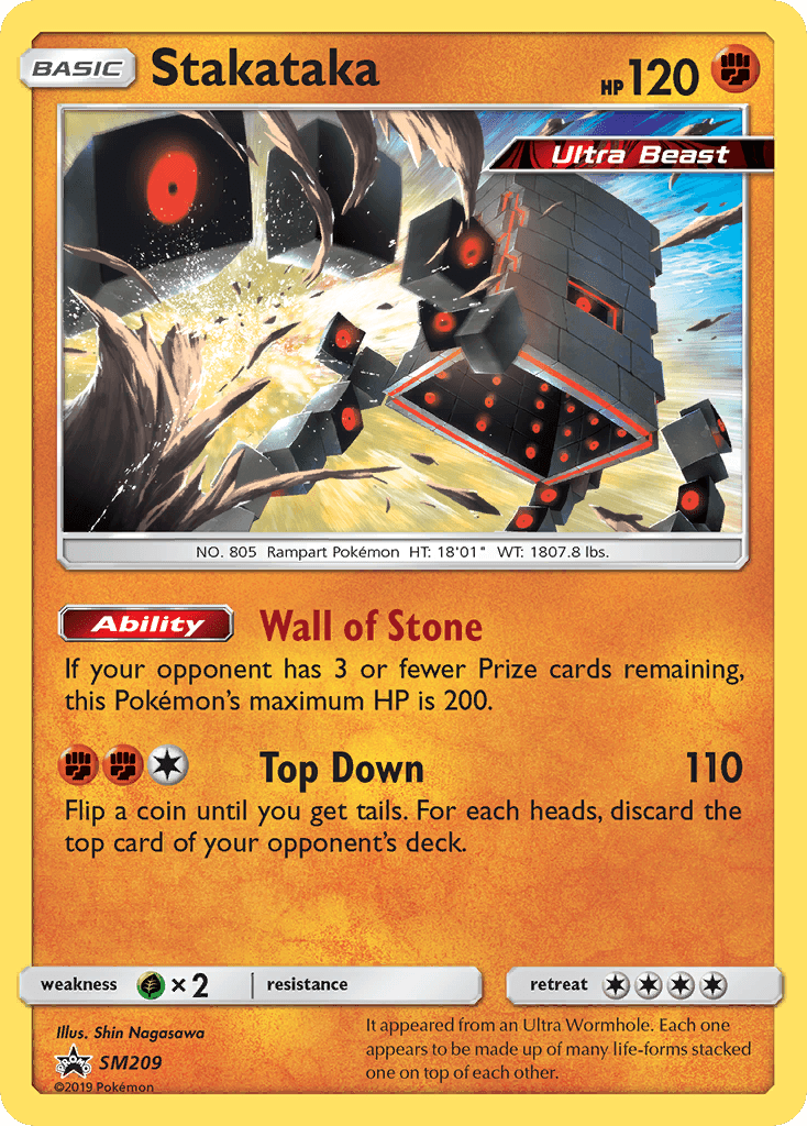 Stakataka Pokémon card