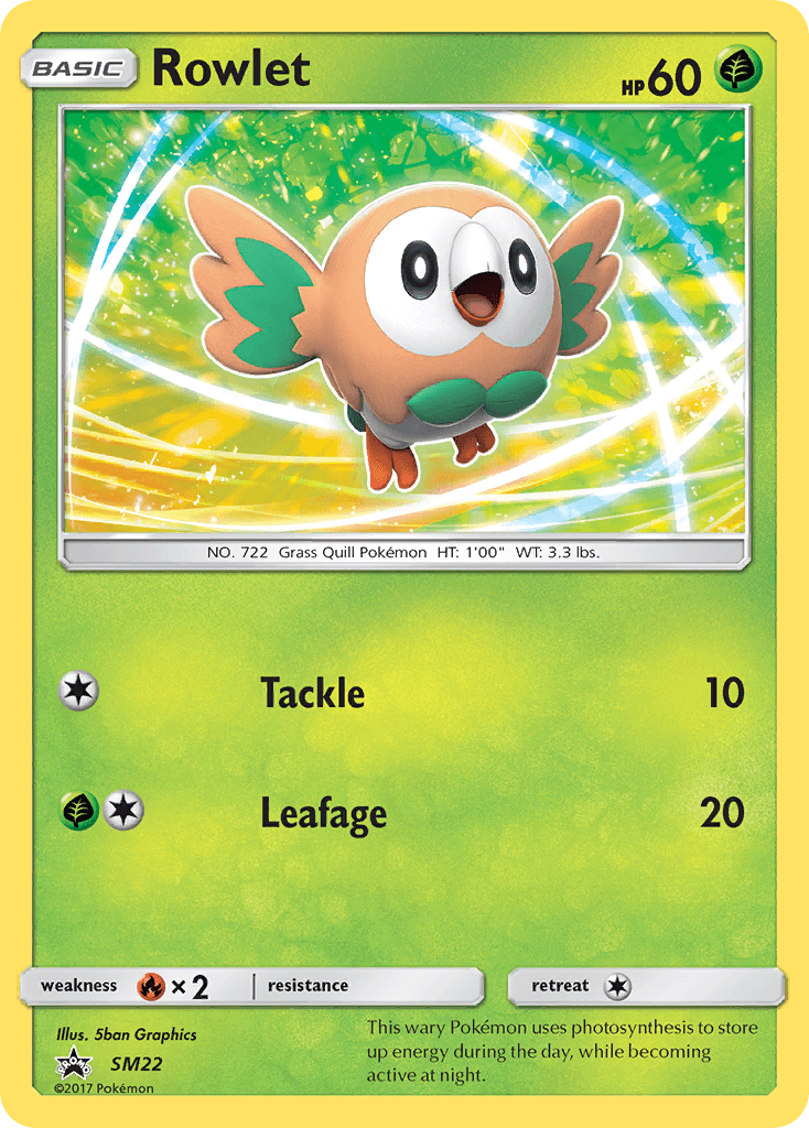 Rowlet Pokémon card