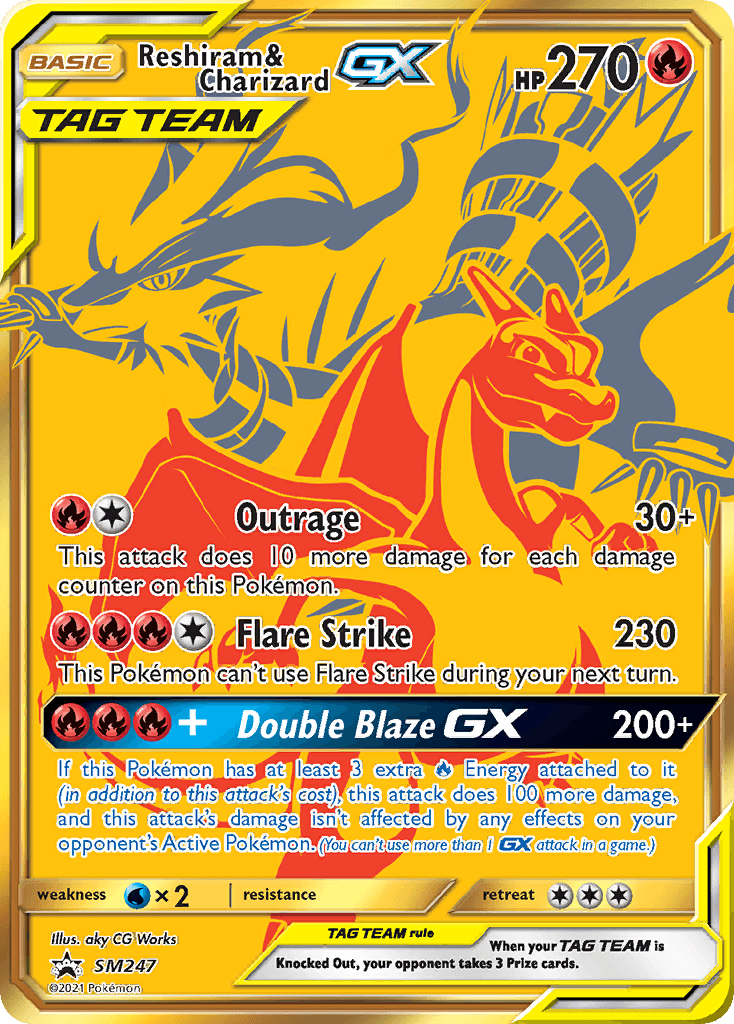 Reshiram & Charizard-GX from SM Black Star Promos