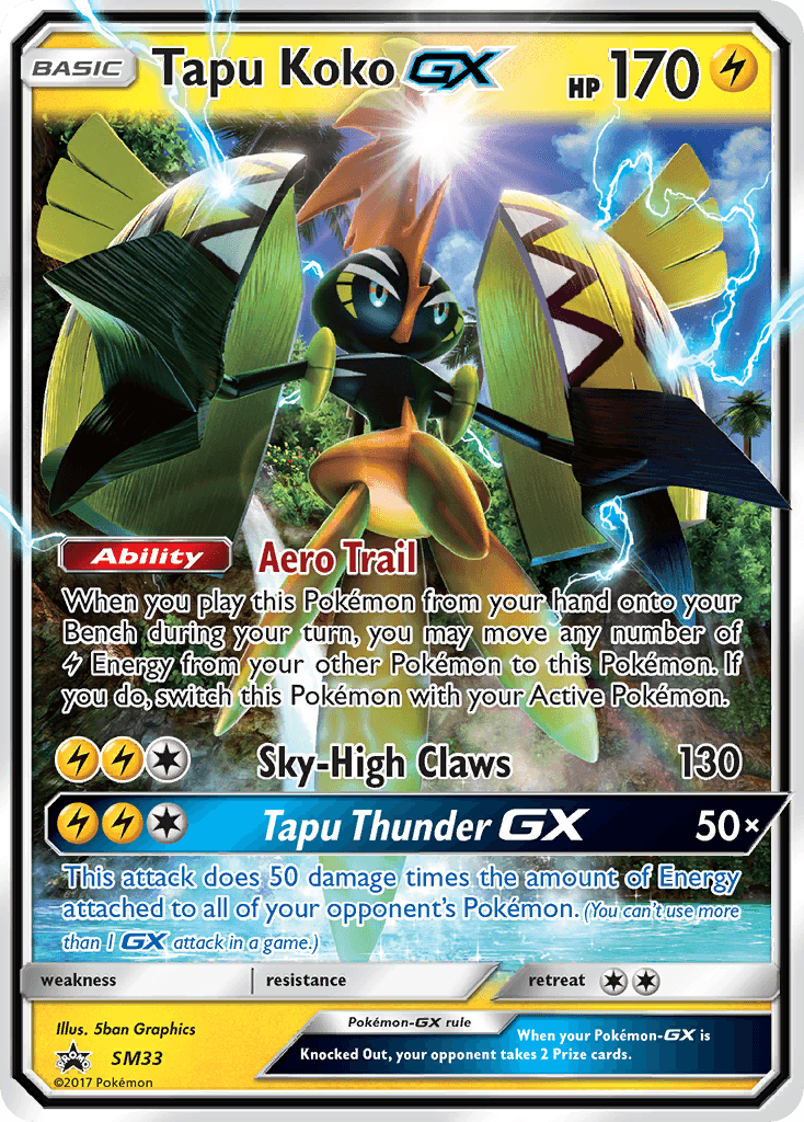 Tapu Koko-GX Pokémon card
