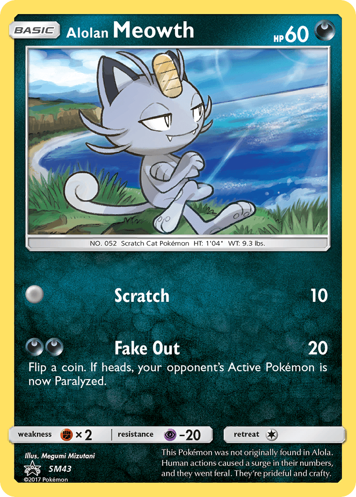 Alolan Meowth Pokémon card