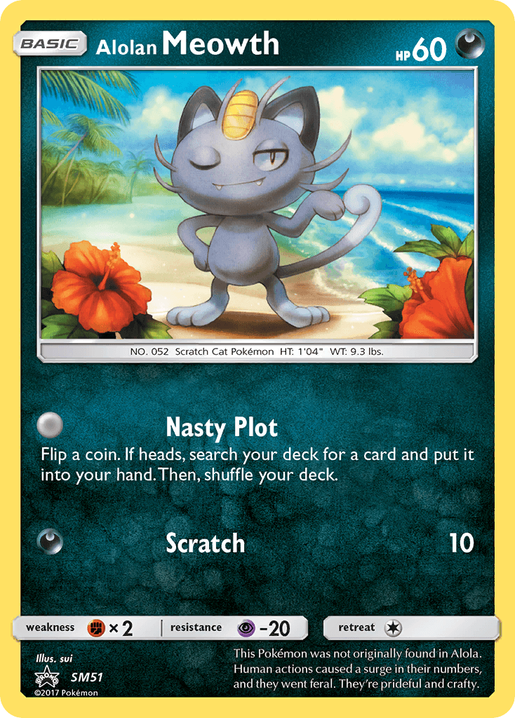 Alolan Meowth Pokémon card