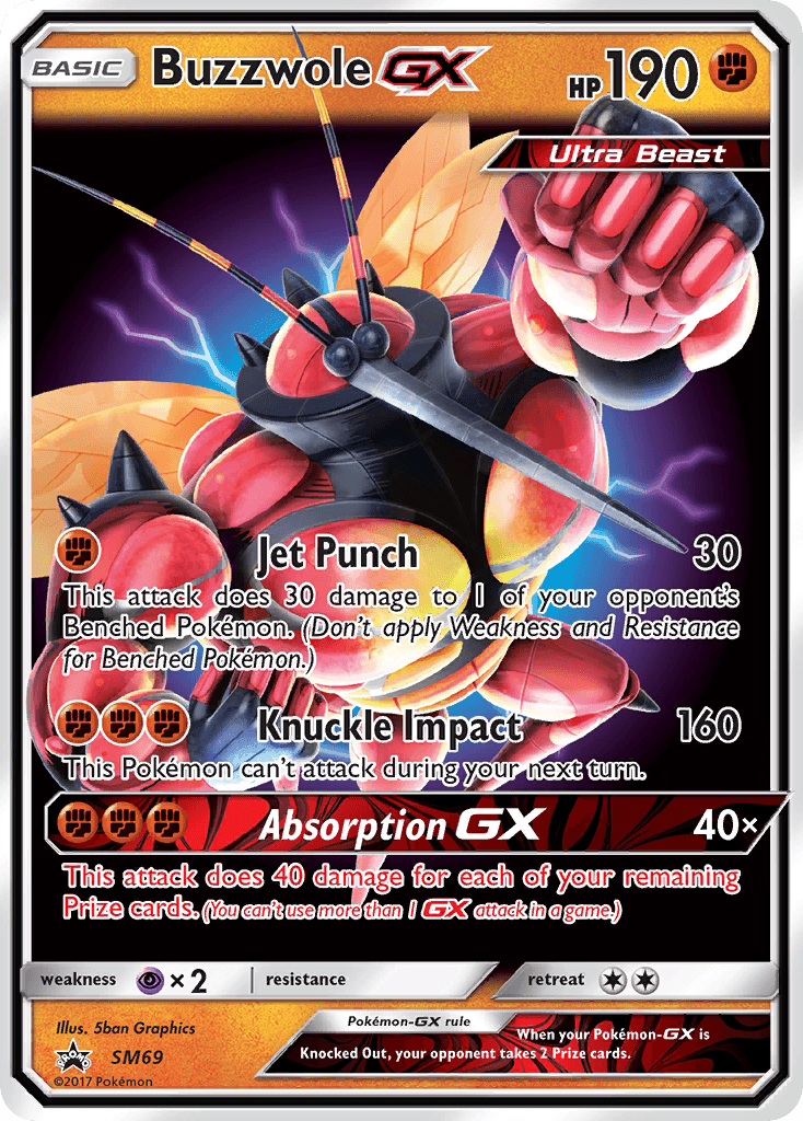 Buzzwole-GX Pokémon card