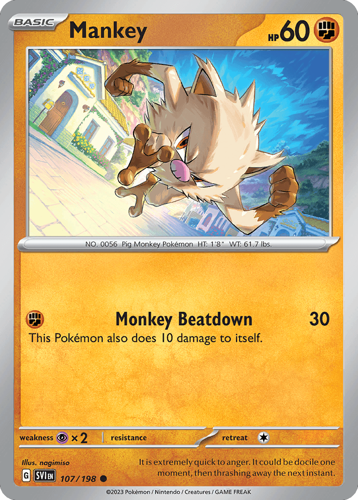 Mankey Pokémon card