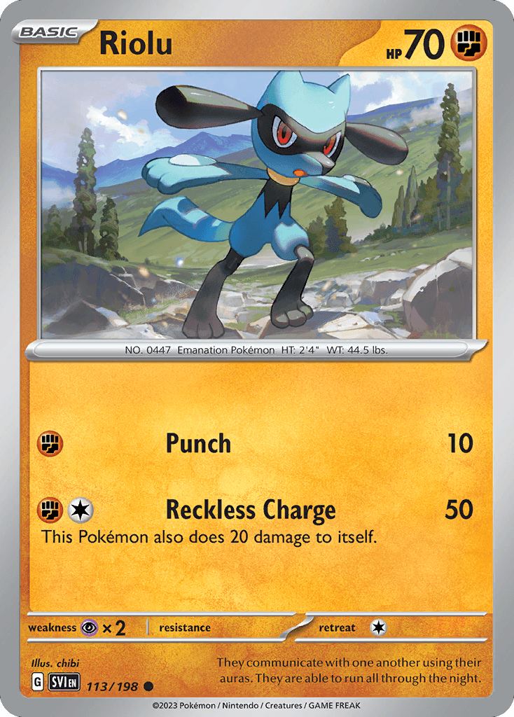 Riolu Pokémon card