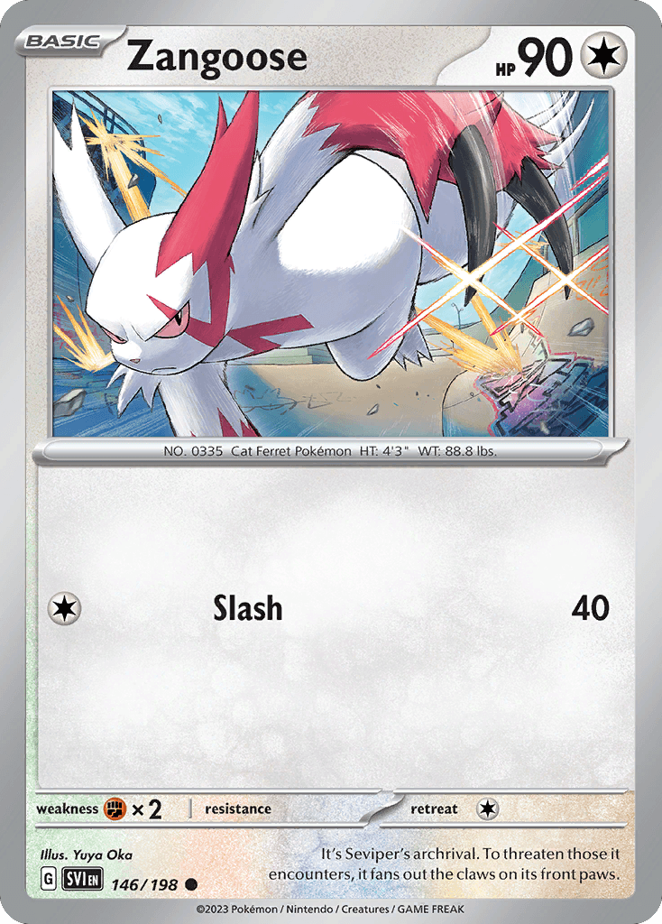 Zangoose Pokémon card