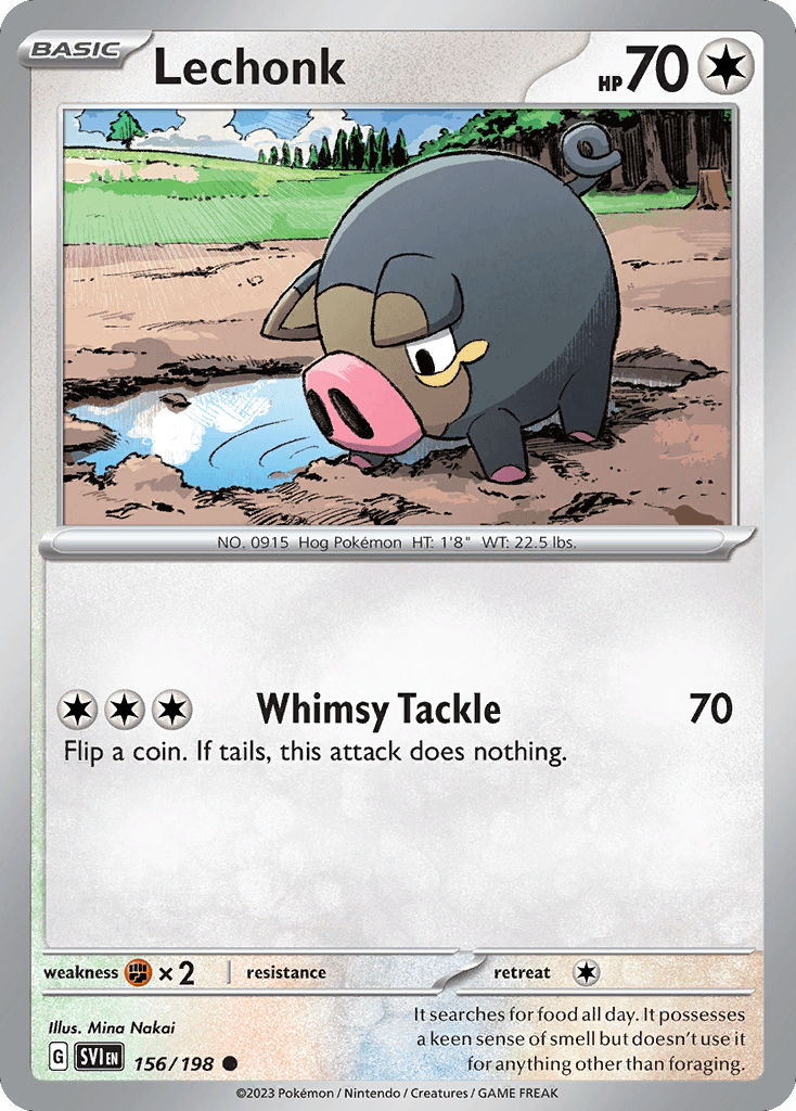 Lechonk Pokémon card