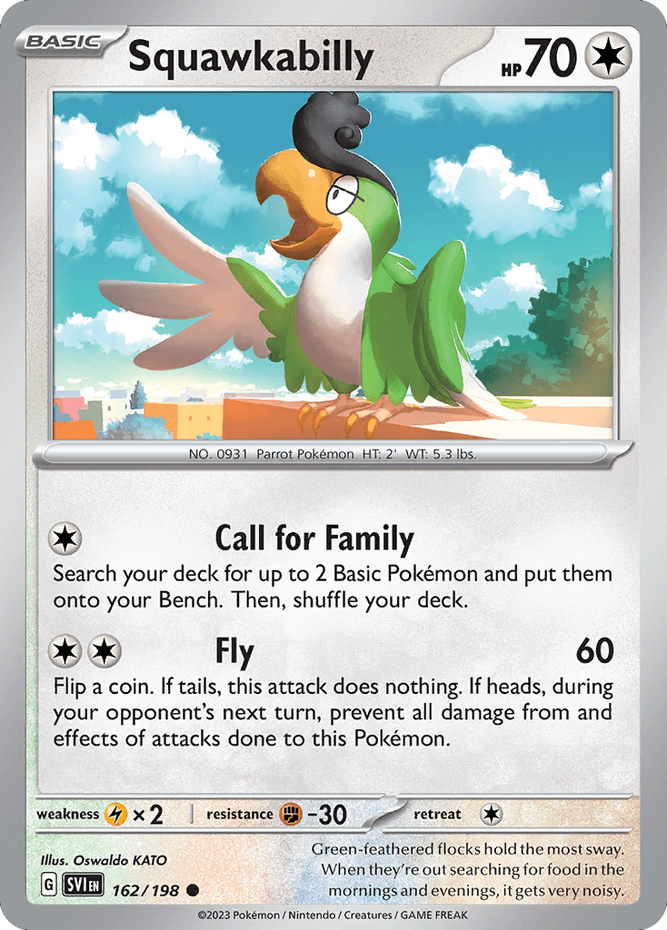 Squawkabilly Pokémon card